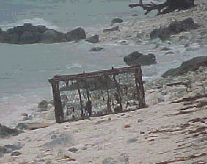 Beached Caymanian Fish Pot on a North Side Beach