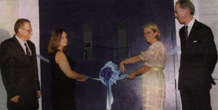 The Cutting of the Ribbon to open the Youth Centre