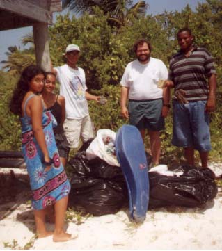 Garbage Clean Up - Point of Sand, Little Cayman 