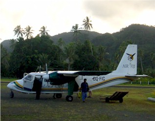  Our arrival at Ovalau airport
