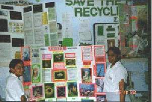 Kadie and Angeline with their Science Exhibition Exhibit 1998